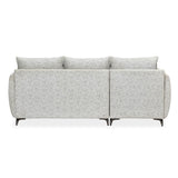 Infinia 3 Seater Fabric Sofa with Right Lounger -Off White