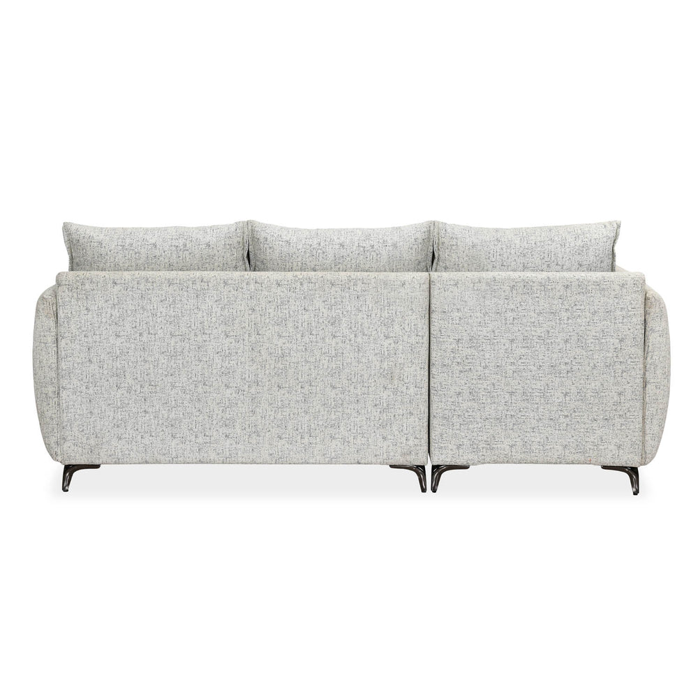 Infinia 3 Seater Fabric Sofa with Right Lounger -Off White