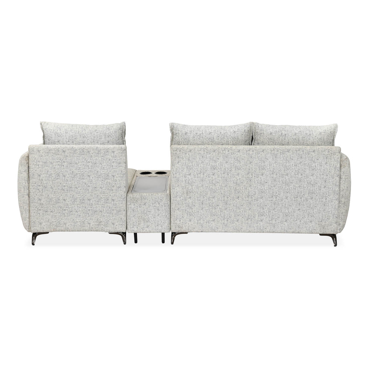 Infinia 2+1 Seater Fabric Sofa Set with Rectangle Console- Off White