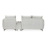 Infinia 2+1 Seater Fabric Sofa Set with Rectangle Console- Off White