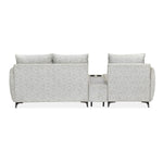 Infinia 1+2 Seater Fabric Sofa Set with Rectangle Console- Off White