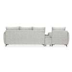 Infinia 4 Seater Fabric Sofa with Right Lounger and Rectangle Console- Off White