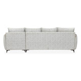 Infinia 4 Seater Fabric Sofa with Left Lounger - Off White
