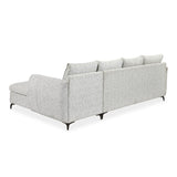 Infinia 4 Seater Fabric Sofa with Left Lounger - Off White