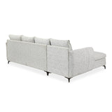Infinia 4 Seater Fabric Sofa with Right Lounger -Off White