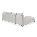 Infinia 4 Seater Fabric Sofa with Right Lounger -Off White