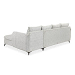 Infinia 4 Seater Fabric Sofa with Left Lounger - Off White