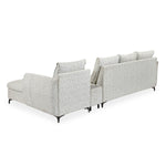 Infinia 4 Seater Fabric Sofa with Left Lounger and Rectangle Console- Off White