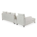 Infinia 4 Seater Fabric Sofa with Right Lounger and Rectangle Console- Off White