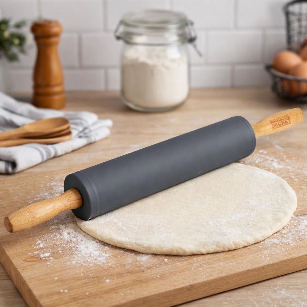 Baker's Secret Silicone Rolling Pin- Grey