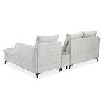 Infinia 3 Seater Fabric Sofa with Left Lounger and Rectangle Console- Off White