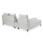Infinia 3 Seater Fabric Sofa with Right Lounger and Rectangle Console- Off White