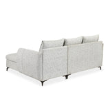 Infinia 3 Seater Fabric Sofa with Left Lounger - Off White