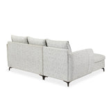 Infinia 3 Seater Fabric Sofa with Right Lounger -Off White