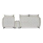 Infinia 3 Seater Fabric Sofa with Left Lounger and Rectangle Console- Off White