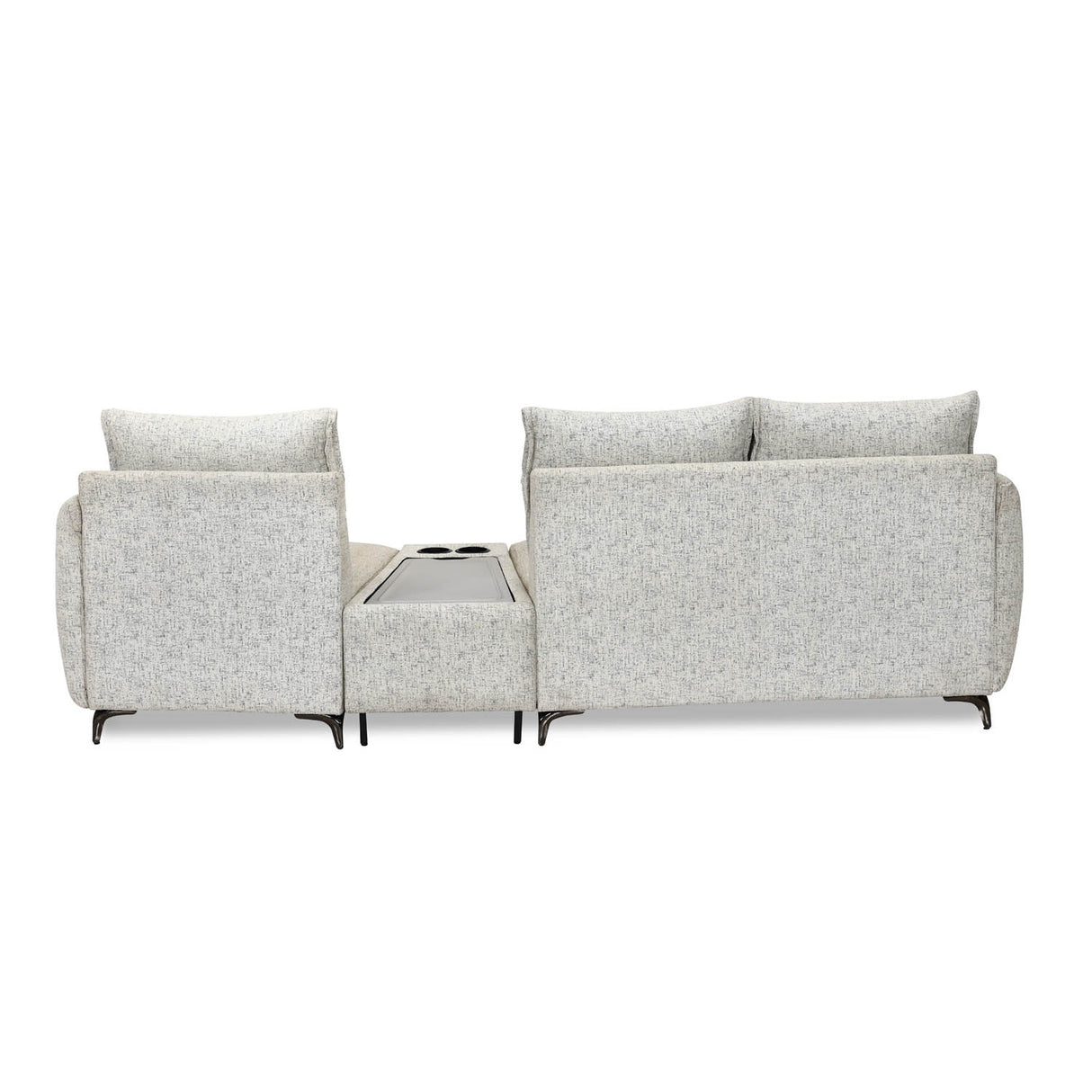 Infinia 2+1 Seater Fabric Sofa Set with Triangle Console- Off White
