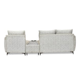 Infinia 2+1 Seater Fabric Sofa Set with Triangle Console- Off White