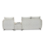 Infinia 2+1 Seater Fabric Sofa Set with Triangle Console- Off White