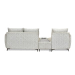 Infinia 1+2 Seater Fabric Sofa Set with Triangle Console- Off White