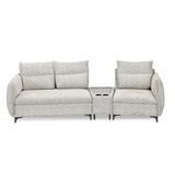 Infinia 2+1 Seater Fabric Sofa Set with Triangle Console- Off White