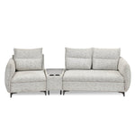 Infinia 1+2 Seater Fabric Sofa Set with Triangle Console- Off White