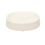 Fluted Stoneware Bath Accessories Set of 3- Cream