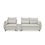 Infinia 1+2 Seater Fabric Sofa Set with Rectangle Console- Off White