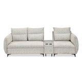 Infinia 2+1 Seater Fabric Sofa Set with Rectangle Console- Off White