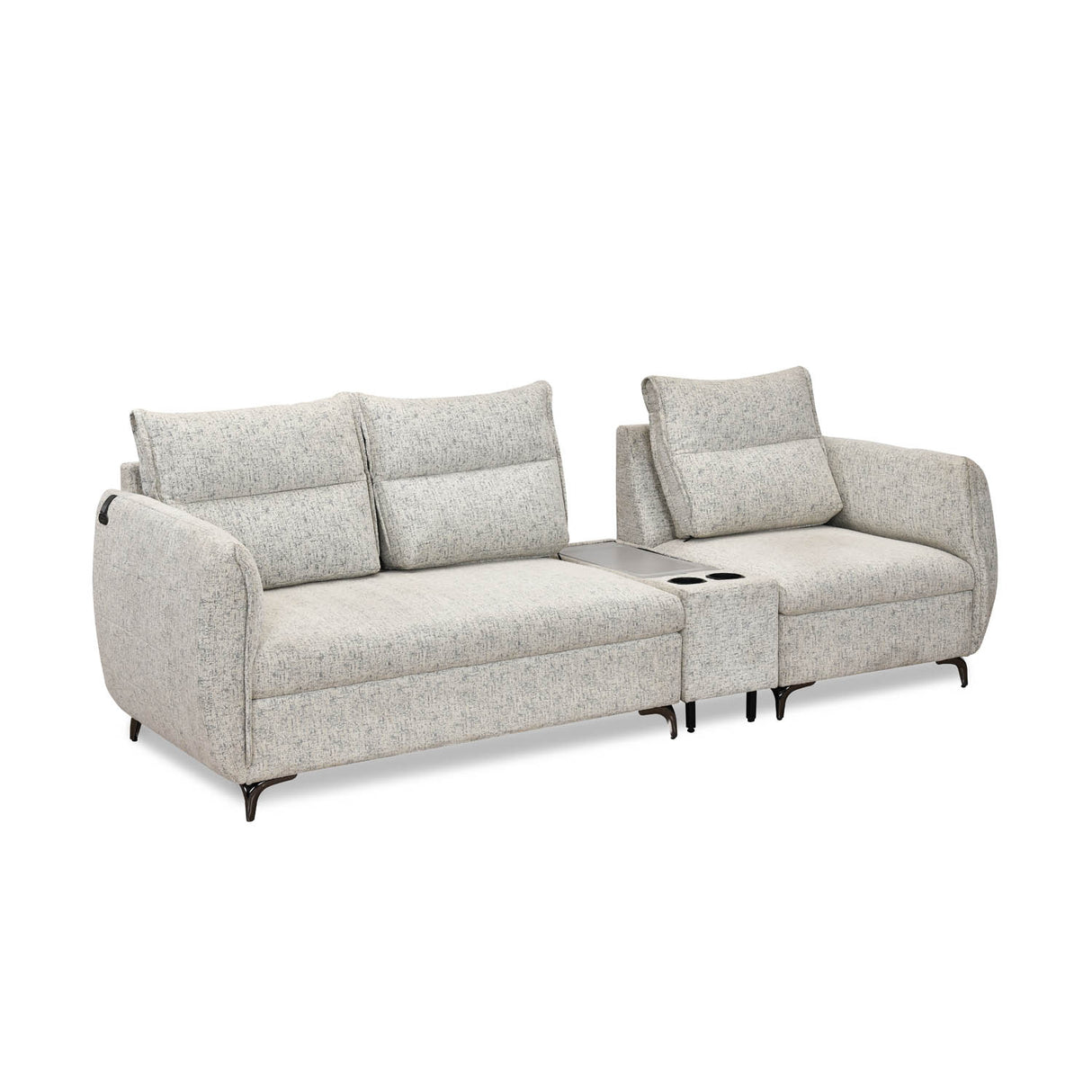 Infinia 2+1 Seater Fabric Sofa Set with Rectangle Console- Off White