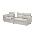 Infinia 1+2 Seater Fabric Sofa Set with Rectangle Console- Off White