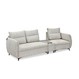 Infinia 2+1 Seater Fabric Sofa Set with Triangle Console- Off White