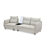 Infinia 1+2 Seater Fabric Sofa Set with Triangle Console- Off White