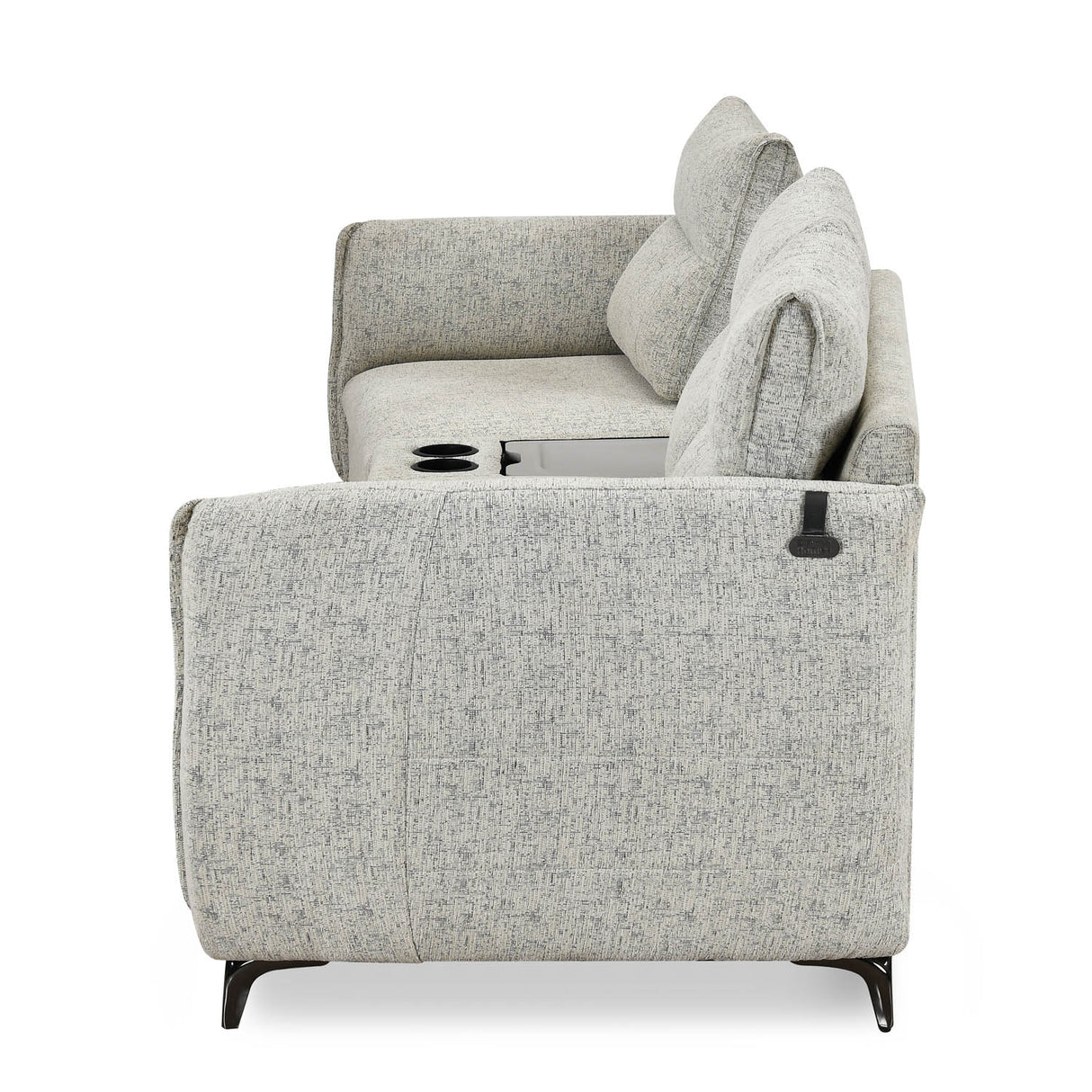 Infinia 1+2 Seater Fabric Sofa Set with Rectangle Console- Off White