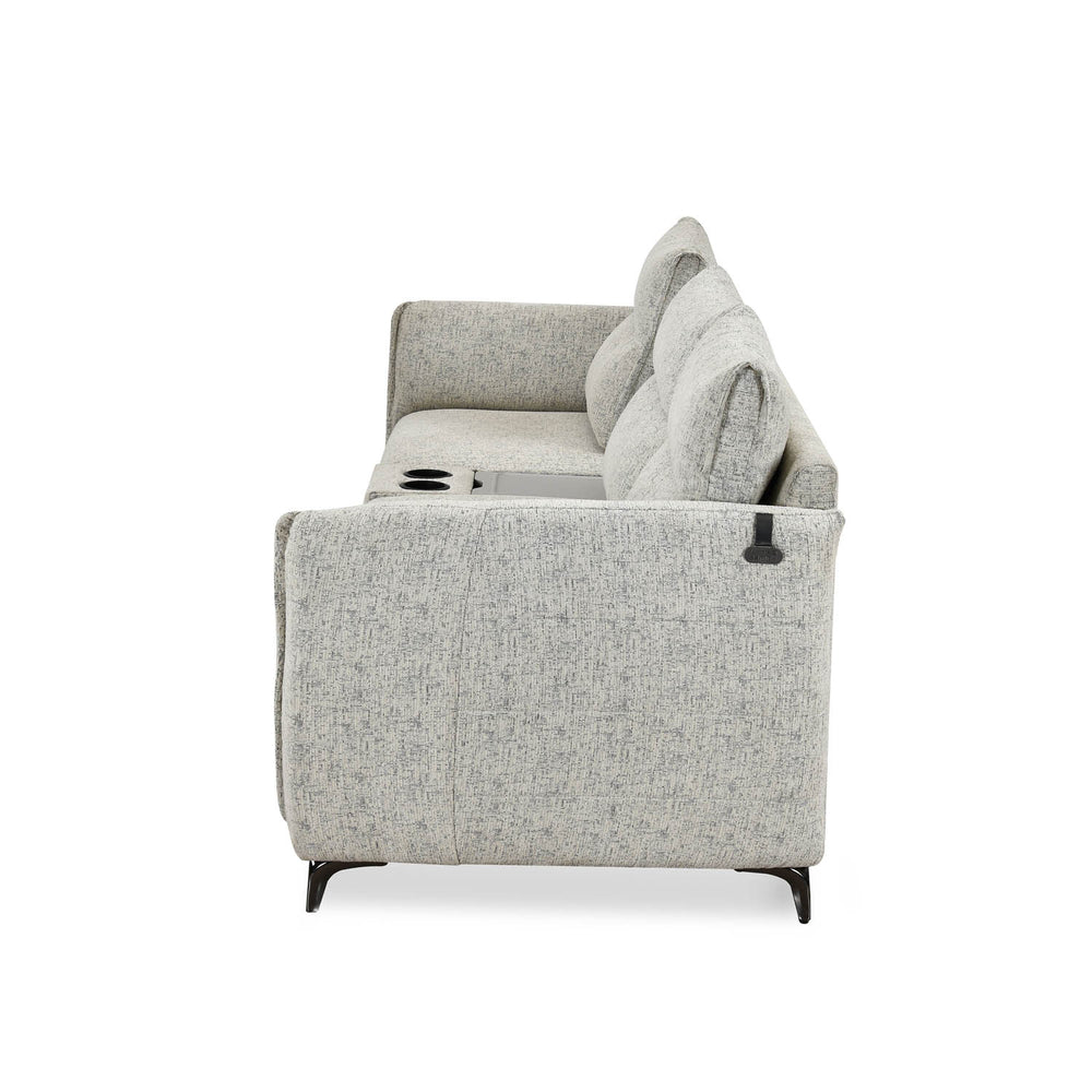 Infinia 1+2 Seater Fabric Sofa Set with Triangle Console- Off White