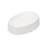 Fluted Stoneware Batch Accessories Set of 3- White