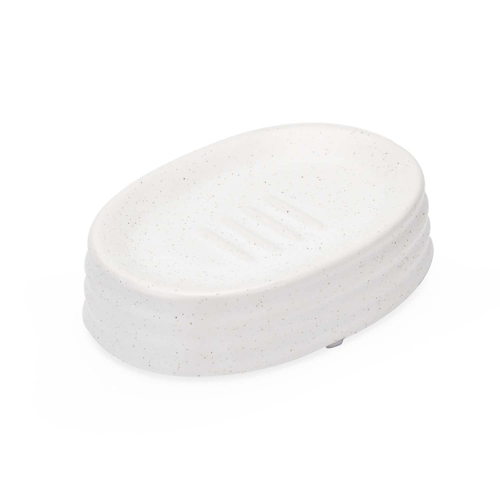 Fluted Stoneware Batch Accessories Set of 3- White
