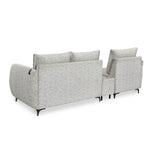 Infinia 1+2 Seater Fabric Sofa Set with Rectangle Console- Off White