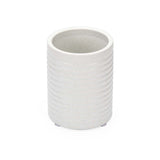 Fluted Stoneware Batch Accessories Set of 3- White