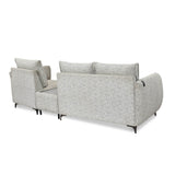 Infinia 2+1 Seater Fabric Sofa Set with Triangle Console- Off White
