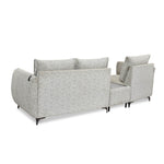 Infinia 1+2 Seater Fabric Sofa Set with Triangle Console- Off White