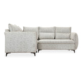 Infinia 3+2+1 Seater Fabric Sofa Set with Left Corner Sofa and Rectangle Console- Off White