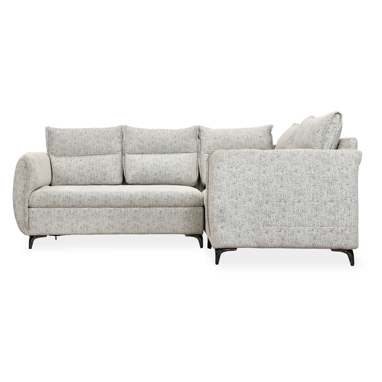 Infinia 3+2+1 Seater Fabric Sofa Set with Right Corner Sofa and Rectangle Console- Off White