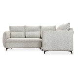 Infinia 3+2+1 Seater Fabric Sofa Set with Right Corner Sofa and Rectangle Console- Off White