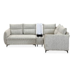 Infinia 2+1+1 Seater Fabric Sofa Set with Left Corner Sofa and Rectangle Console- Off White