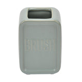 Square Stoneware Bath Accessories Set of 3- Green