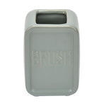 Square Stoneware Bath Accessories Set of 3- Green