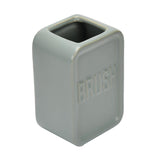 Square Stoneware Bath Accessories Set of 3- Green