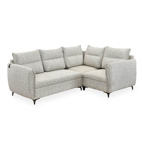 Infinia 2+1+1 Seater Fabric Sofa Set with Left Corner Sofa- Off White