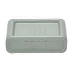 Square Stoneware Bath Accessories Set of 3- Green