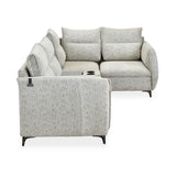 Infinia 2+1+1 Seater Fabric Sofa Set with Left Corner Sofa and Rectangle Console- Off White